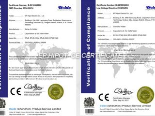 Congratulations to EP Hipot for successfully passing the CE certification