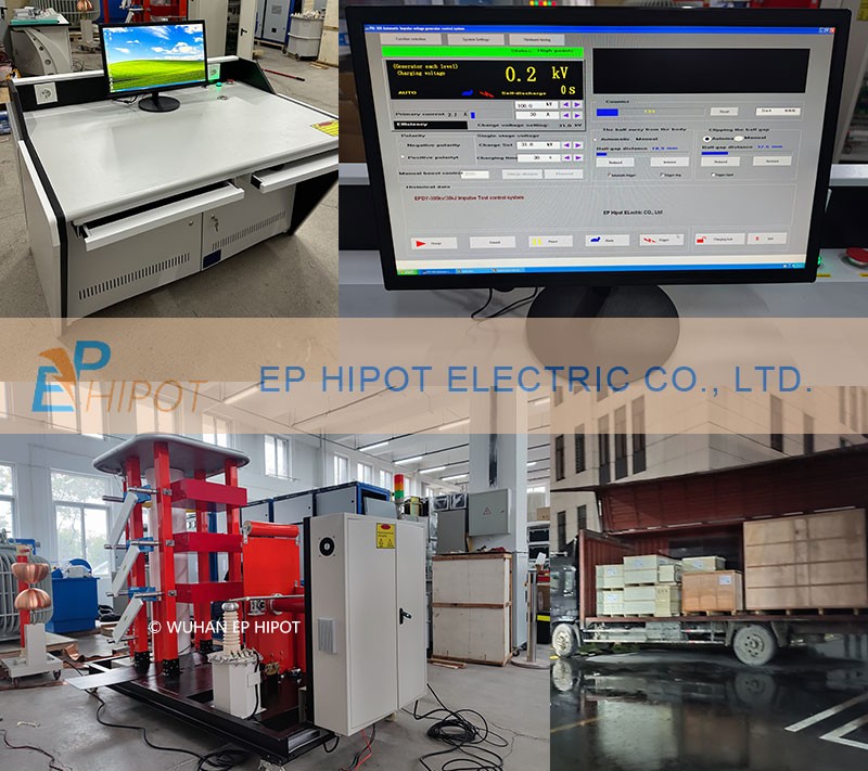 Wuhan EP Hipot 300kV 30kJ Lightning Impulse Voltage Testing System Delivered 